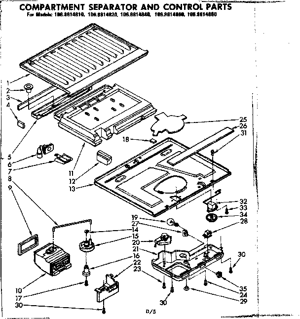 Compartment separator & control parts