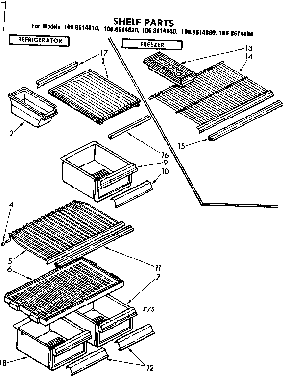 Shelf parts