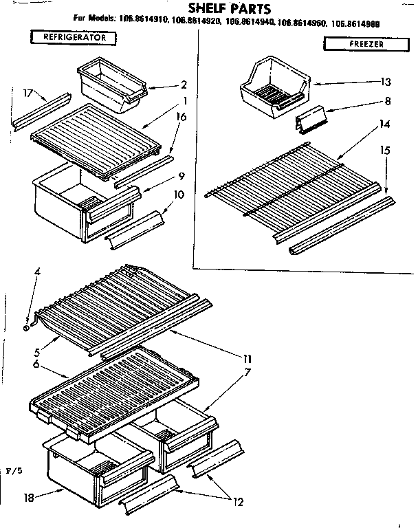 Shelf parts