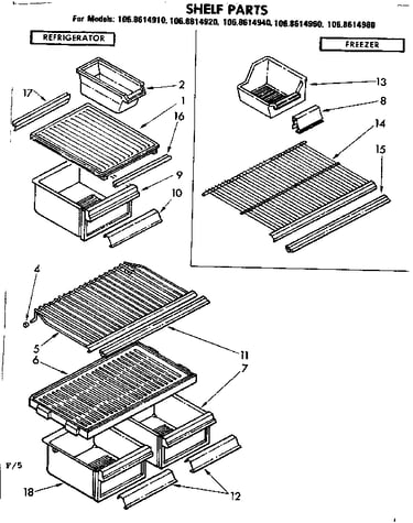 Shelf parts