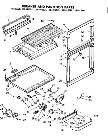 Breaker and partition parts