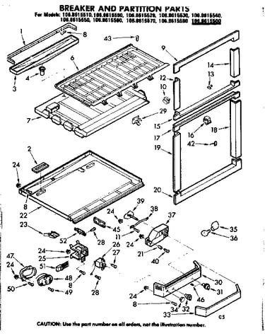 Breaker and partition parts