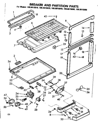 Breaker and partition parts