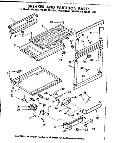 Breaker and partition parts