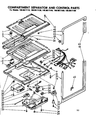 Compartment separator & control parts