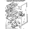 Kenmore 1068617141 compartment separator & control parts diagram