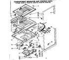 Kenmore 1068617282 compartment separator & control parts diagram