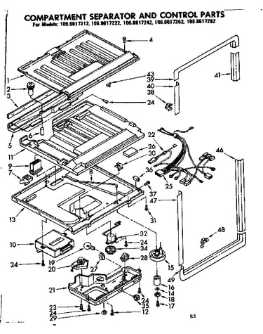 Compartment separator & control parts