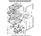 Kenmore 1068617641 compartment separator & control parts diagram