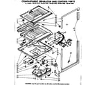 Kenmore 1068617840 compartment separator and control parts diagram