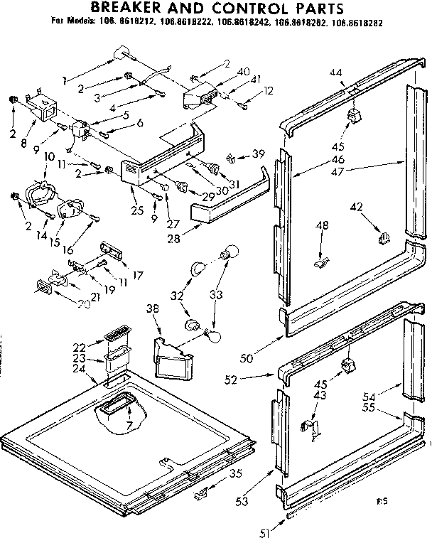 Breaker and control parts