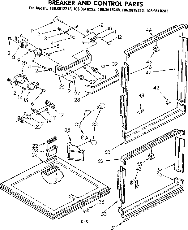 Breaker and control parts