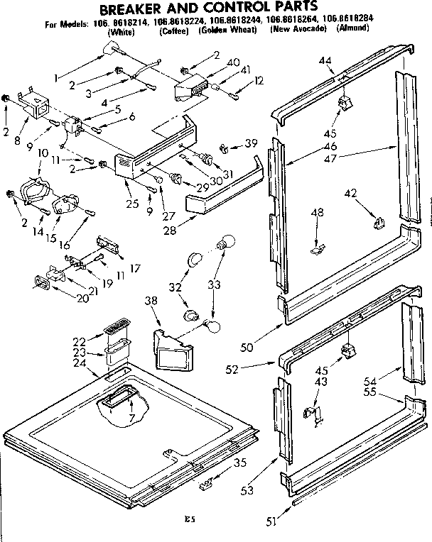 Breaker and control parts