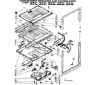 Kenmore 1068618471 compartment separator & control parts diagram