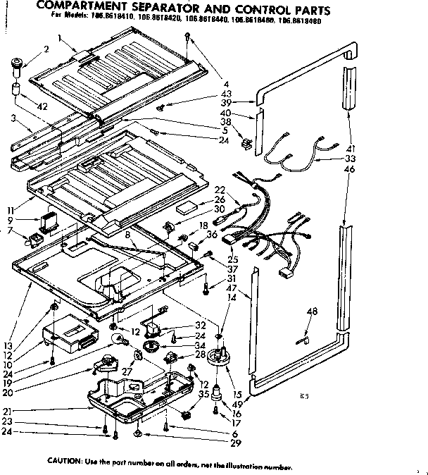 Compartment separator & control parts