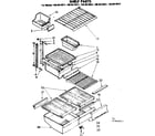 Kenmore 1068618561 shelf parts diagram