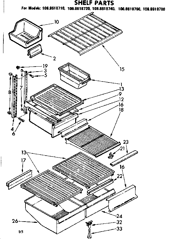 Shelf parts