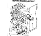 Kenmore 1068618720 compartment separator & control parts diagram