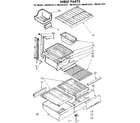 Kenmore 1068618712 shelf parts diagram
