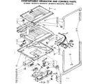 Kenmore 1068618762 compartment separator and control parts diagram