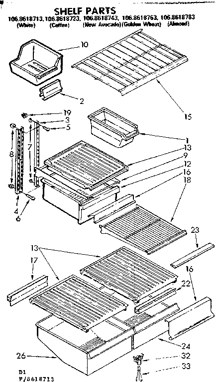 Shelf parts