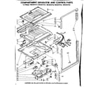 Kenmore 1068618743 compartment separator and control parts diagram