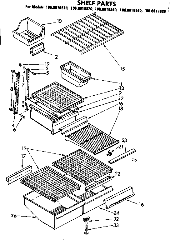 Shelf parts