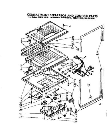 Compartment separator & control parts