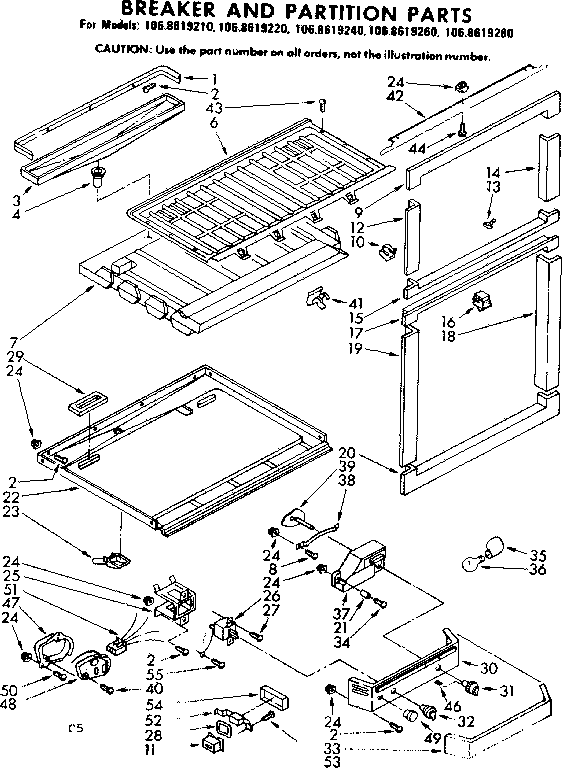 Breaker and partition parts