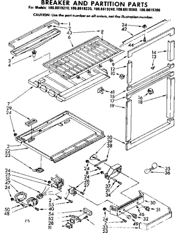 Breaker and partition parts