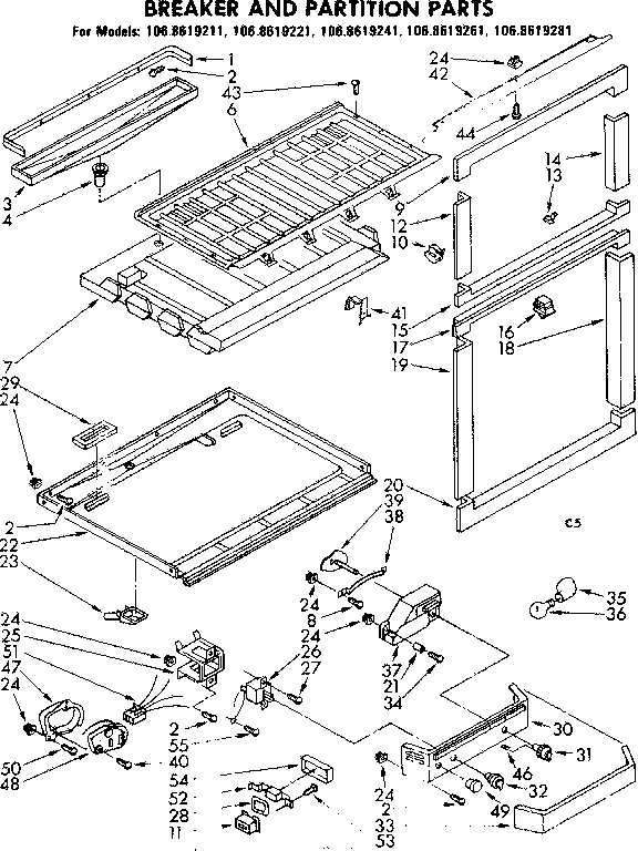 Breaker and partition parts