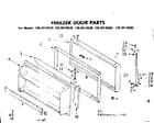 Kenmore 1068619640 freezer door parts diagram