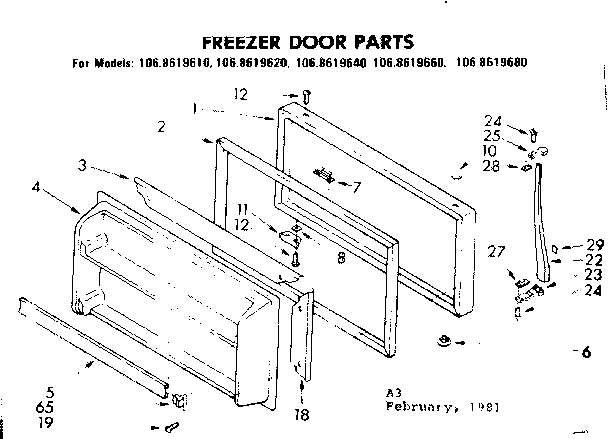 Freezer door parts