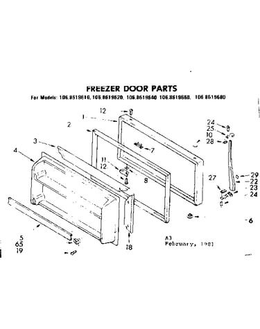 Freezer door parts