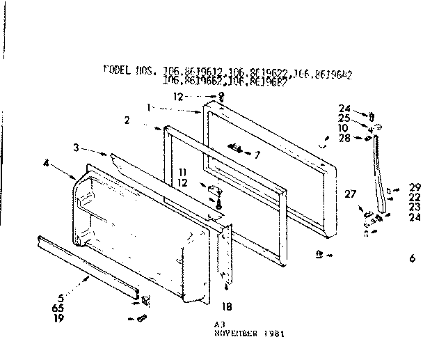 Freezer door parts