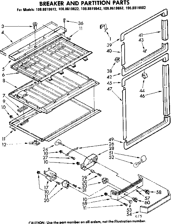 Breaker and partition parts
