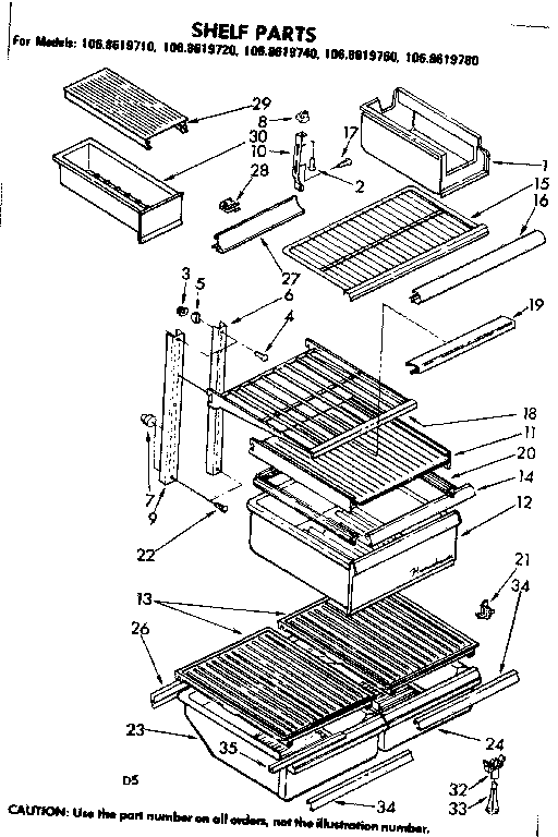 Shelf parts