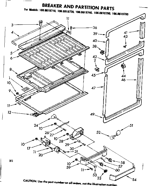 Breaker and partition parts