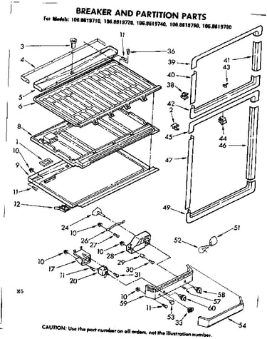 Breaker and partition parts