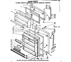 Kenmore 1068619711 door parts diagram