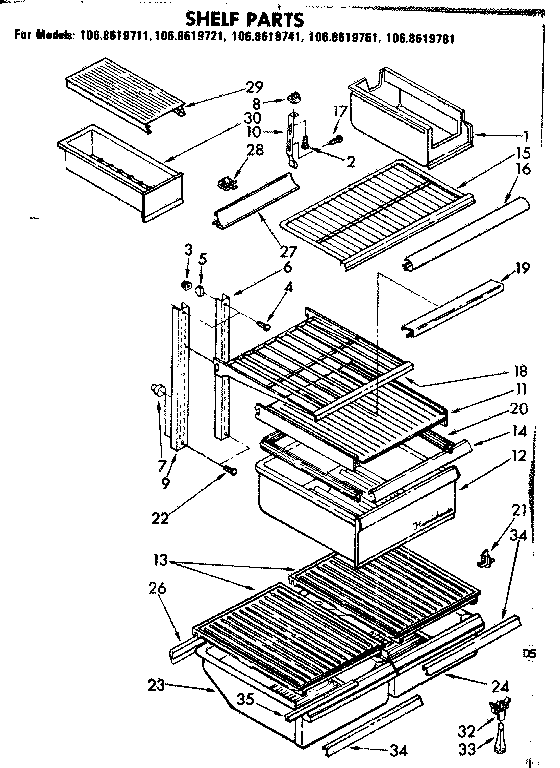 Shelf parts