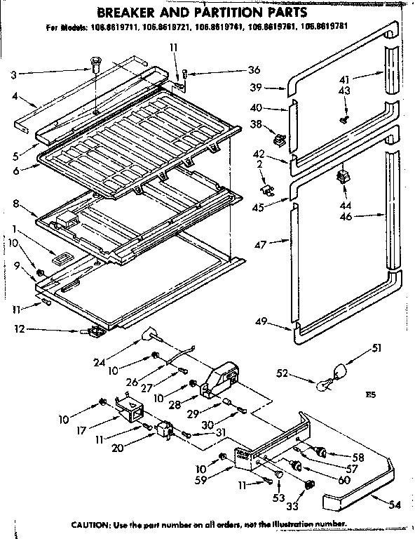 Breaker and partition parts