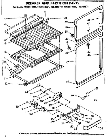 Breaker and partition parts