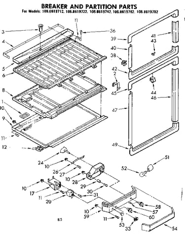 Breaker and partition parts