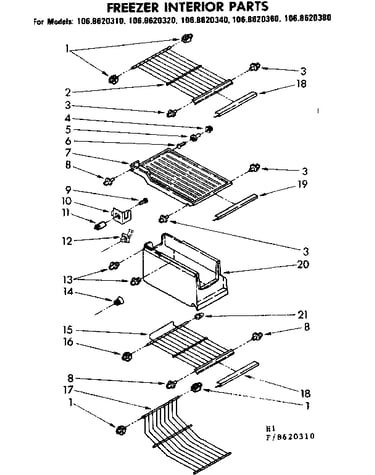 Freezer interior parts
