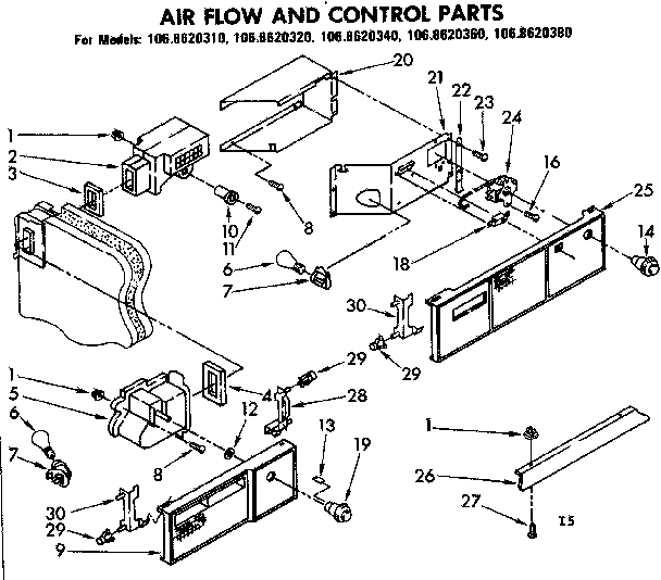 Air flow and control parts