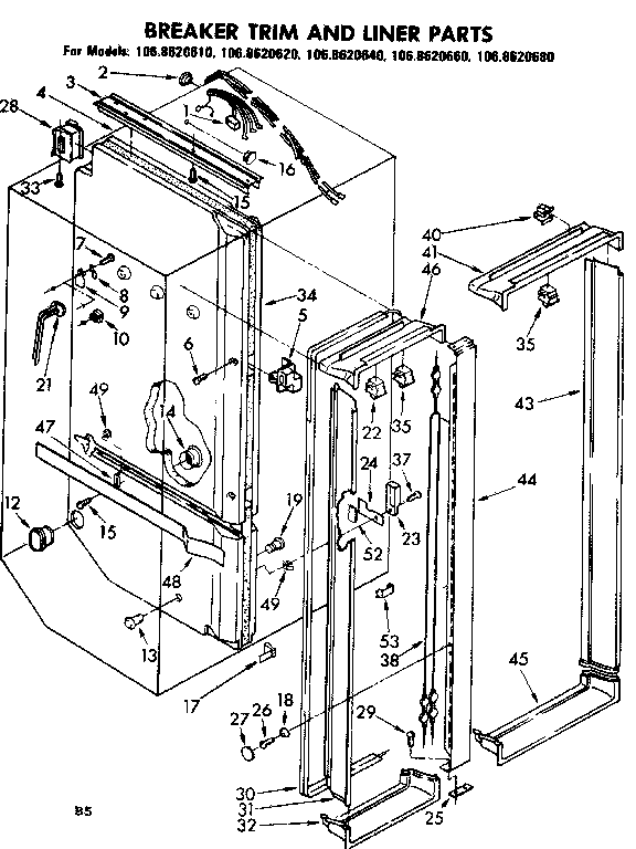 Breaker trim & liner parts