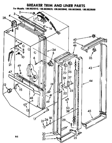 Breaker trim & liner parts