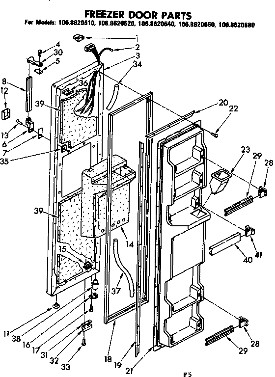 Freezer door parts