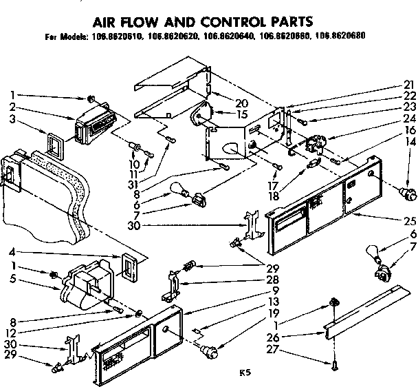 Air flow and control parts